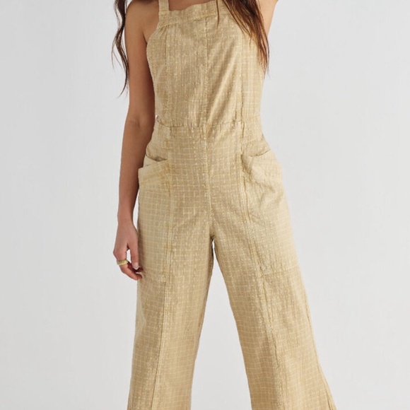 Free People Pants - Free People Savannah Bib Overalls Wide Leg Jumpsuit